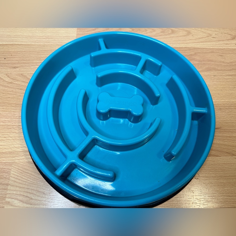 Petstages Slow Fun Feed Dog Bowl, Dishwasher Safe and BPA Free, Turquoise